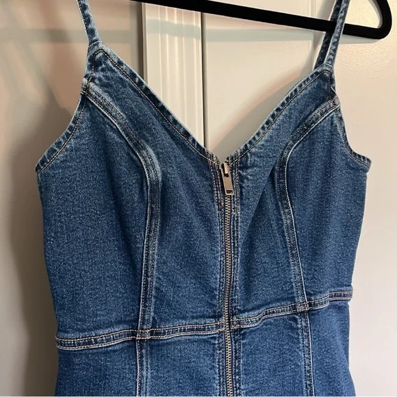 American Eagle Denim Blue Women's Dress size medium - Picture 7 of 7